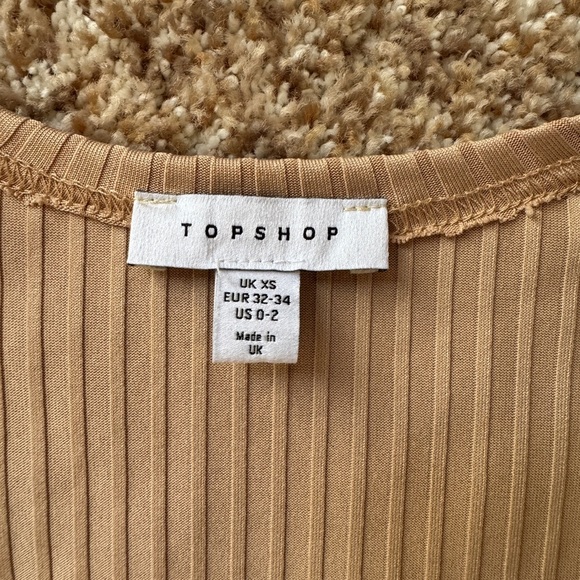 Topshop Womens Duster Light Brown Long Sleeve Open Front  0-2 - Picture 1 of 4